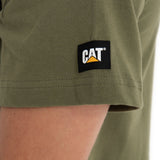 Polera Manga Corta Casual Hombre Essential S/S Tee Verde Cat