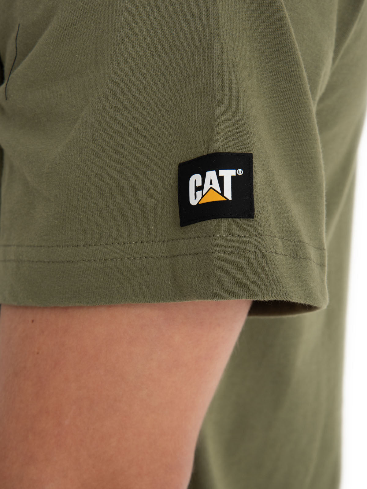 Polera Manga Corta Casual Hombre Essential S/S Tee Verde Cat