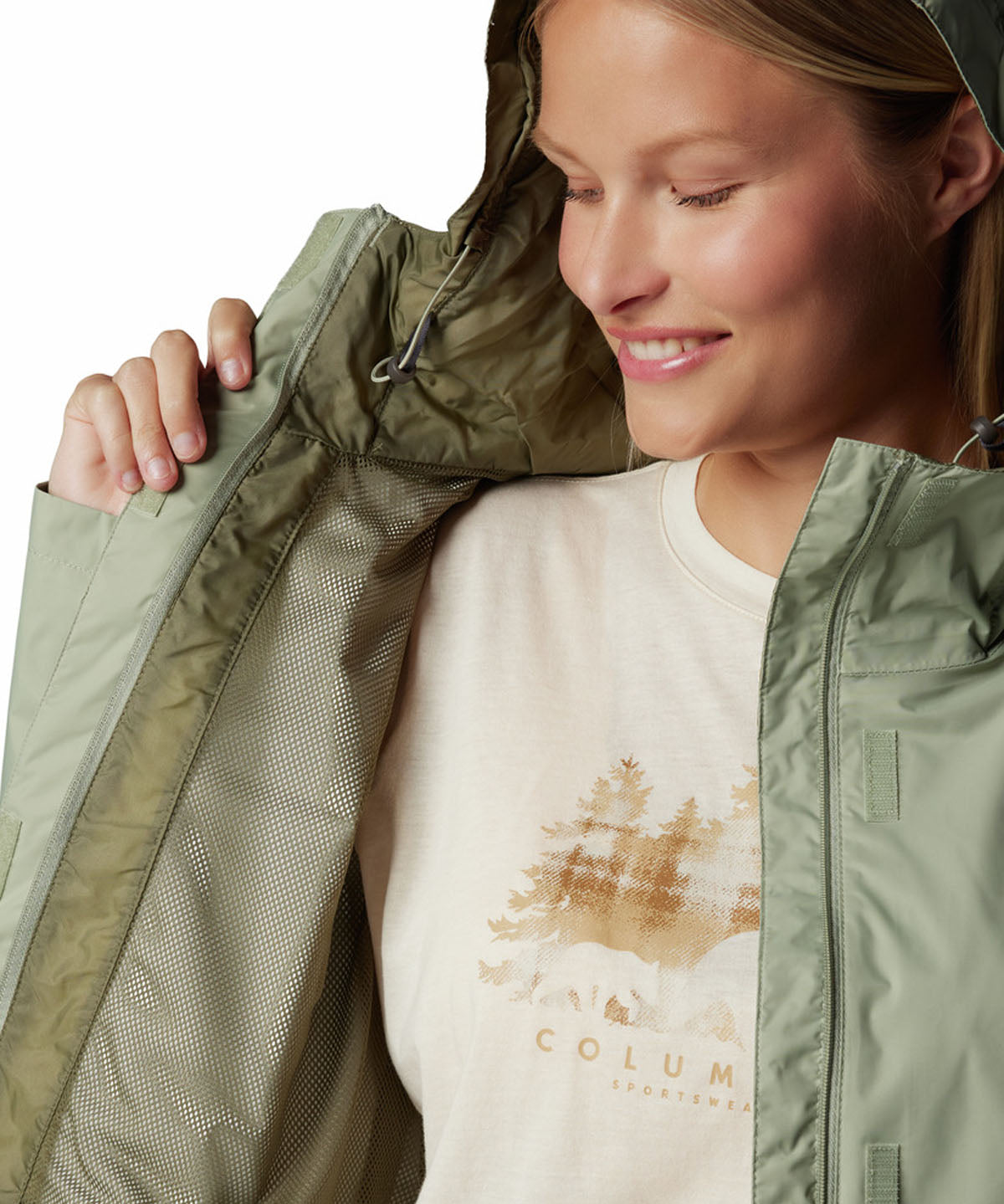Cortaviento Mujer Arcadia II Gris Columbia
