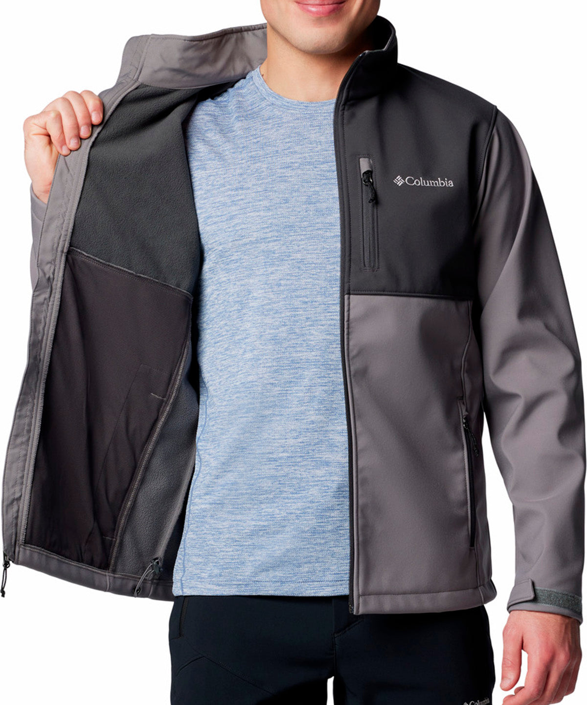 Softshell Hombre Ascender Gris Columbia