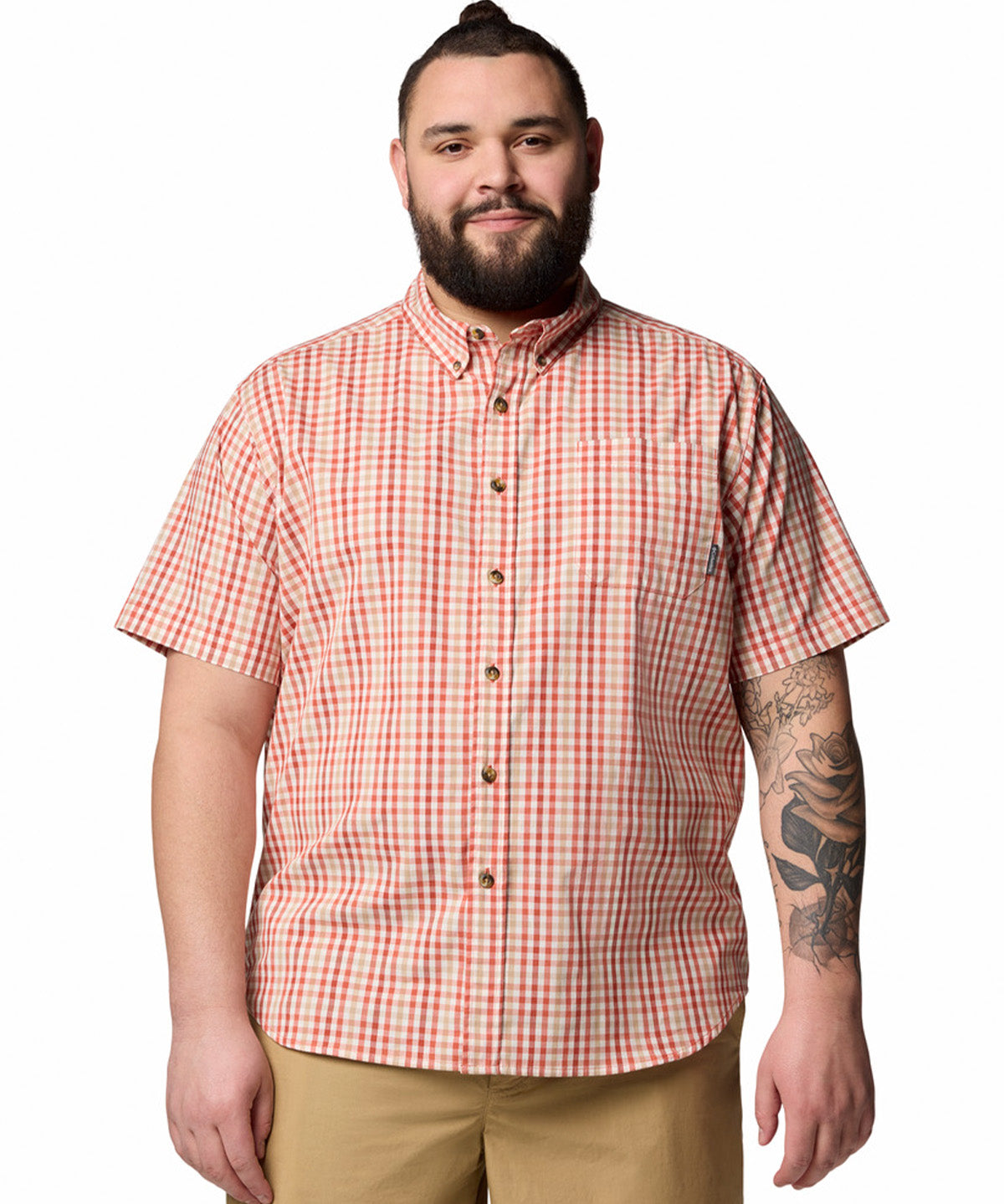 Camisa Manga Corta Hombre Rapid Rivers II Rojo Columbia