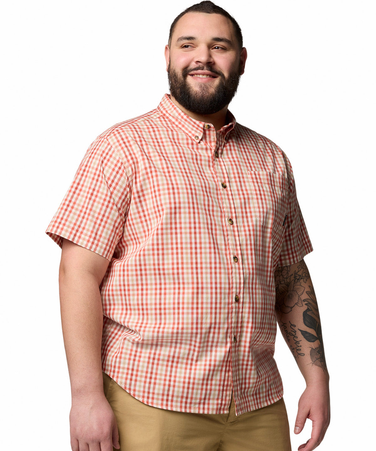 Camisa Manga Corta Hombre Rapid Rivers II Rojo Columbia