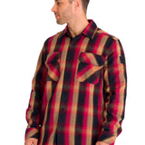 Chaqueta Manga Larga Hombre Buffalo Check Heavyweight Overshirt Roja Cat