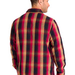 Chaqueta Manga Larga Hombre Buffalo Check Heavyweight Overshirt Roja Cat
