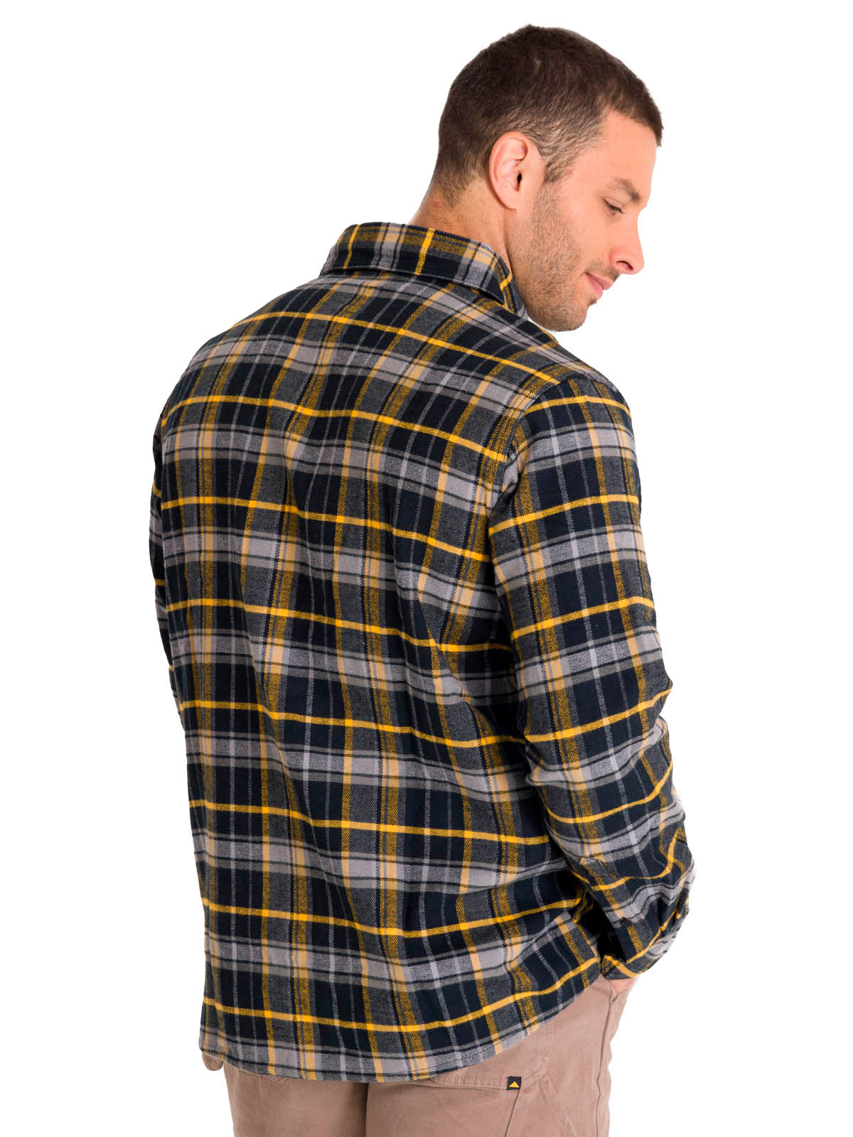 Chaqueta Manga Larga Hombre Buffalo Check Heavyweight Overshirt Negra Cat