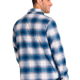 Chaqueta Manga Larga Hombre Buffalo Check Heavyweight Overshirt Azul Petróleo Cat