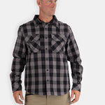 Camisa Manga Larga Casual Hombre Buffalo Check Heavyweight Overshirt Negro Cat