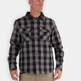 Camisa Manga Larga Casual Hombre Buffalo Check Heavyweight Overshirt Negro Cat