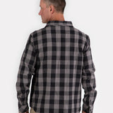 Camisa Manga Larga Casual Hombre Buffalo Check Heavyweight Overshirt Negro Cat