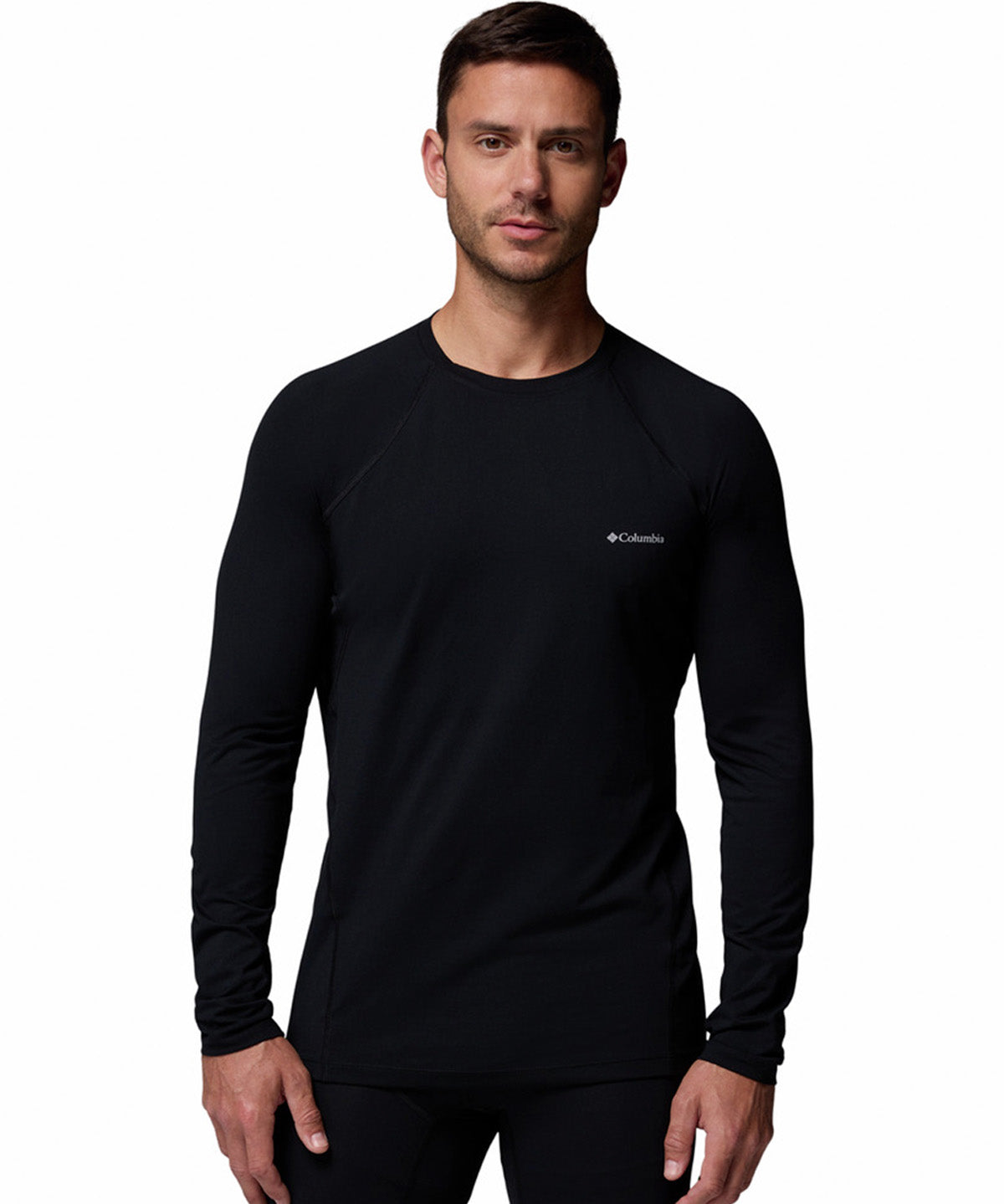 Primera Capa Polera Hombre Midweight Stretch Negro Columbia