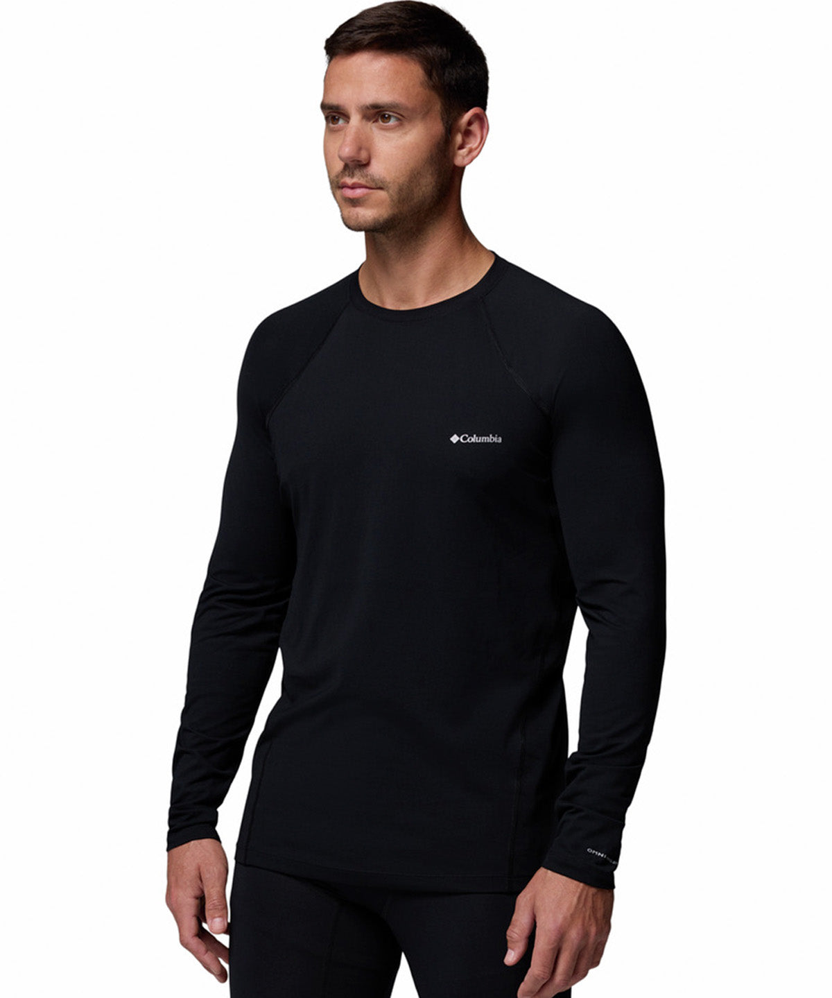 Primera Capa Polera Hombre Midweight Stretch Negro Columbia