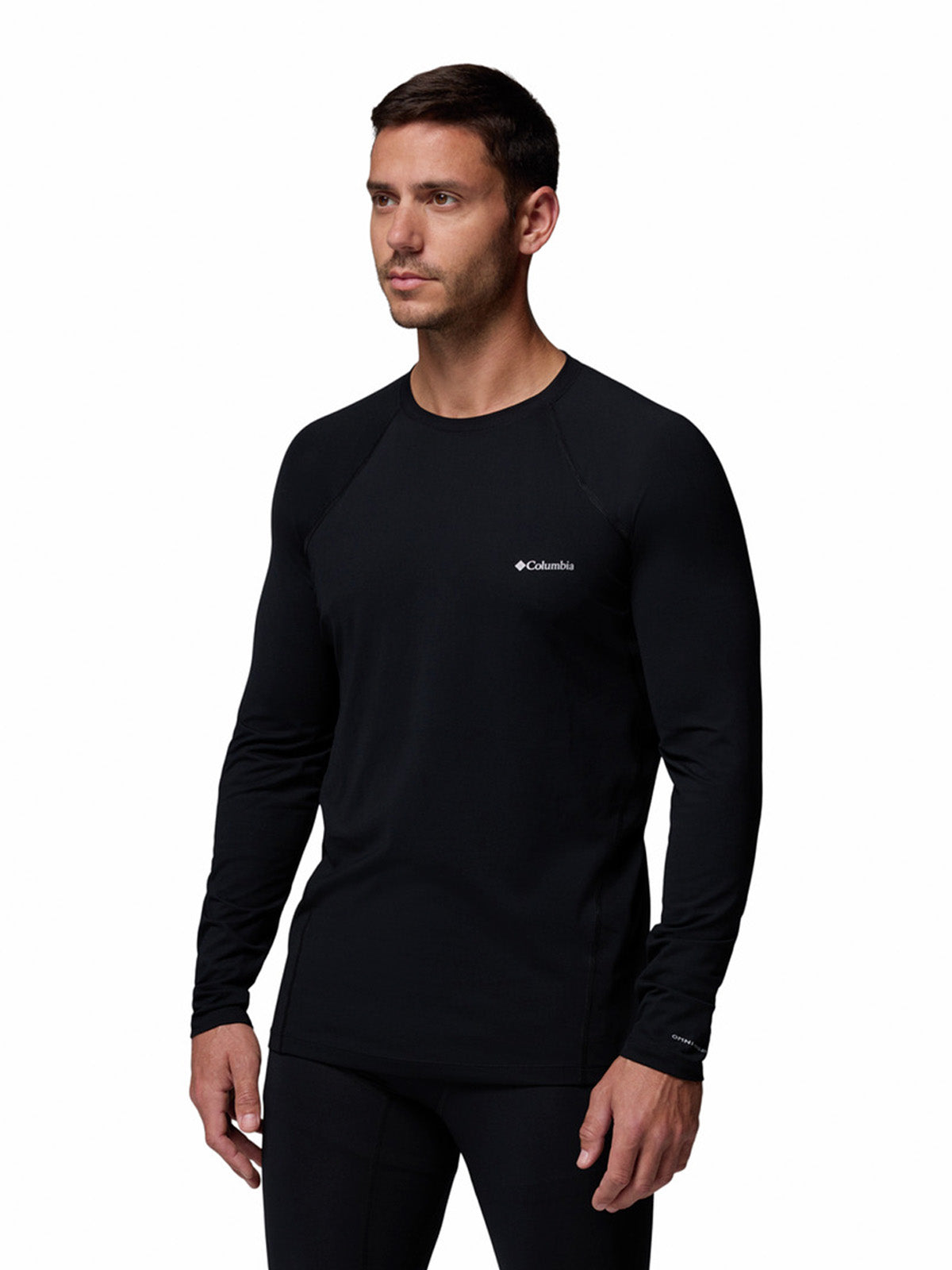Primera Capa Polera Hombre Midweight Stretch Negro Columbia