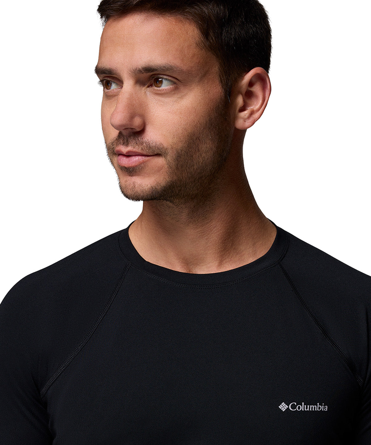 Primera Capa Polera Hombre Midweight Stretch Negro Columbia