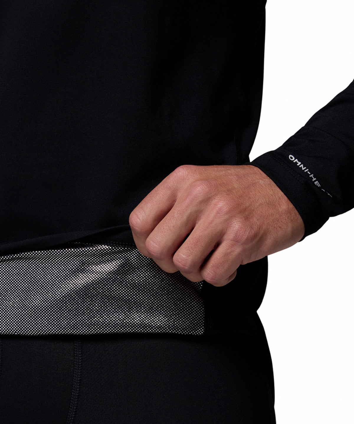 Primera Capa Polera Hombre Midweight Stretch Negro Columbia