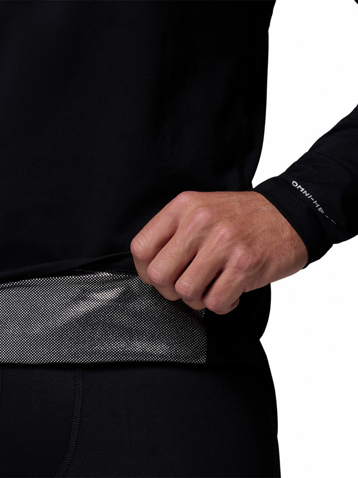 Primera Capa Polera Hombre Midweight Stretch Negro Columbia