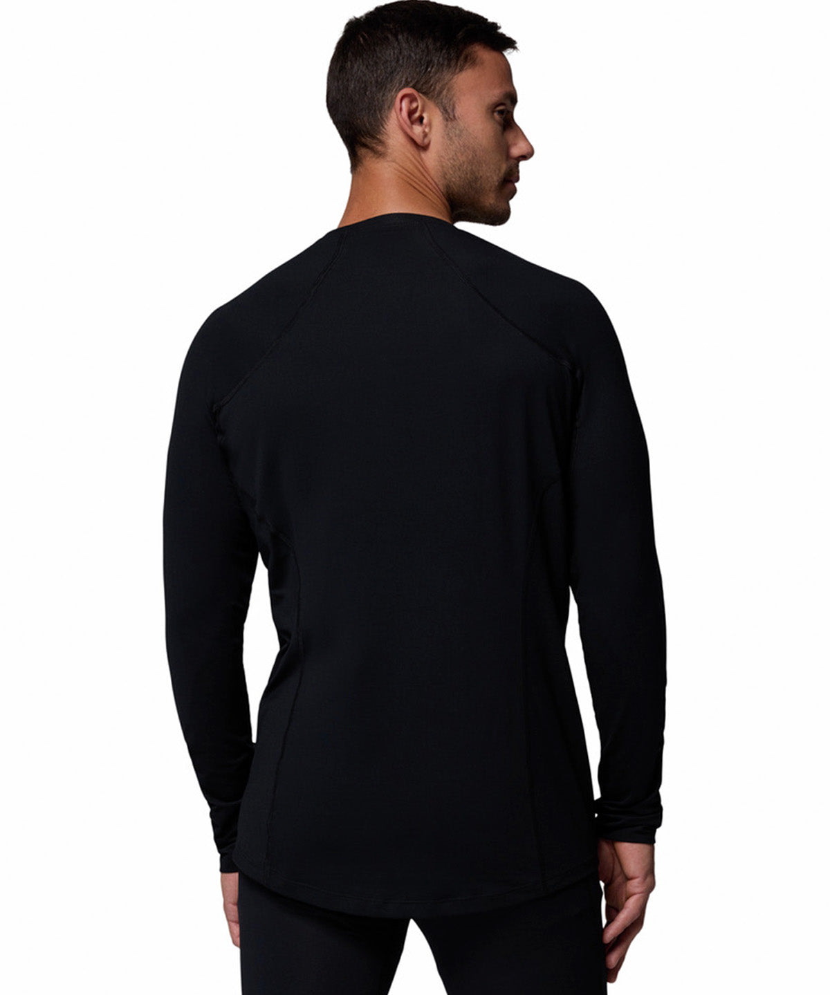 Primera Capa Polera Hombre Midweight Stretch Negro Columbia
