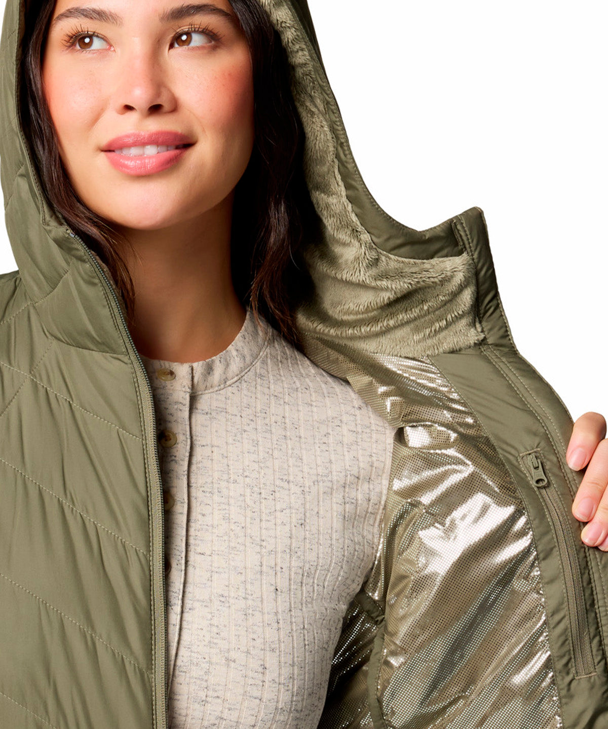 Parka Mujer Heavenly Hoodie Verde Columbia