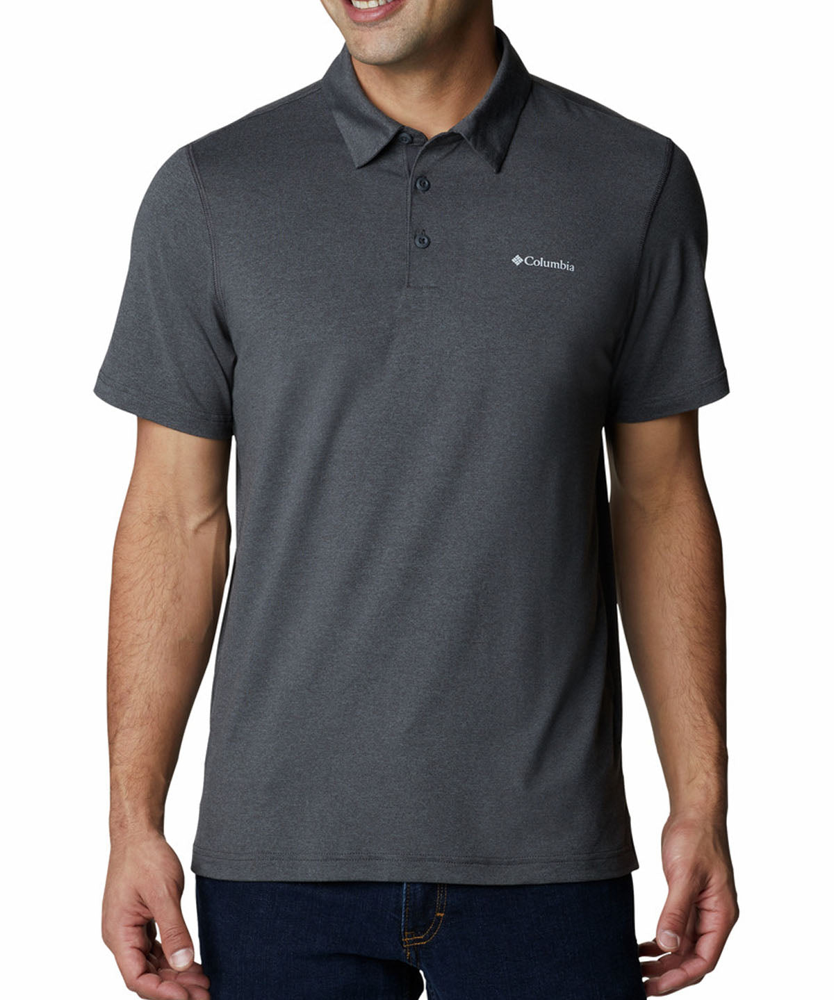 Polera Manga Corta Hombre Tech Trail Gris Columbia