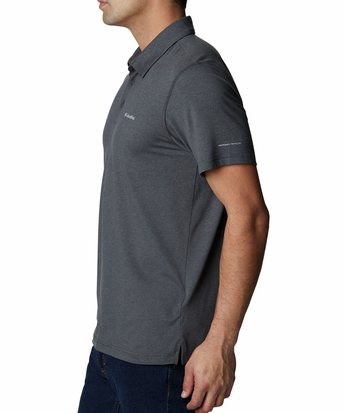 Polera Manga Corta Hombre Tech Trail Gris Columbia