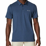 Polera Manga Corta Hombre Tech Trail Azul Columbia