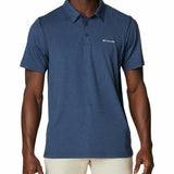 Polera Manga Corta Hombre Tech Trail Azul Columbia