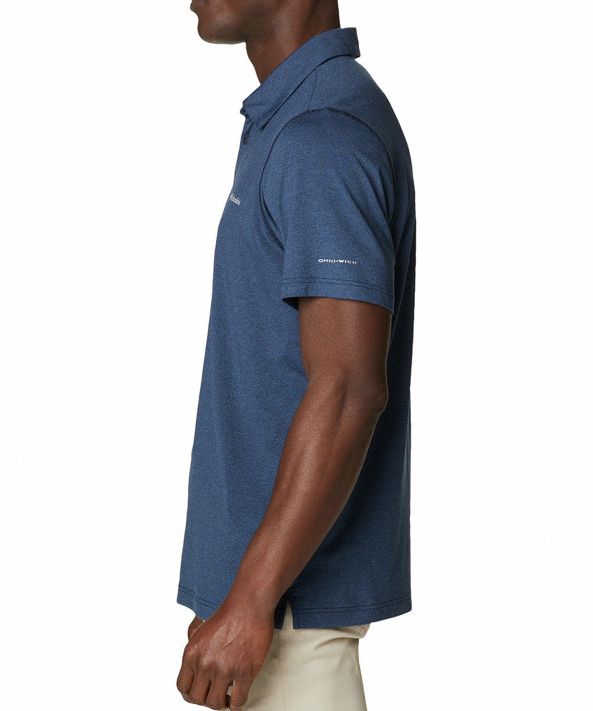 Polera Manga Corta Hombre Tech Trail Azul Columbia