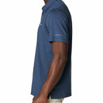 Polera Manga Corta Hombre Tech Trail Azul Columbia