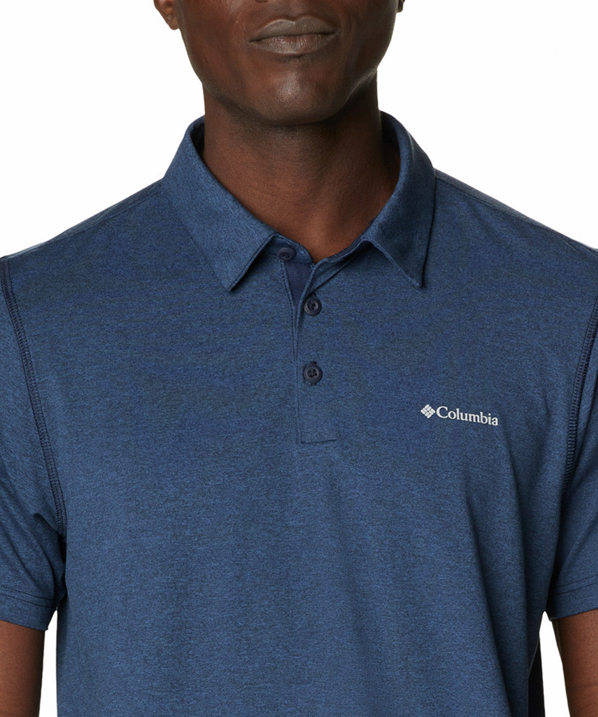 Polera Manga Corta Hombre Tech Trail Azul Columbia