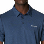 Polera Manga Corta Hombre Tech Trail Azul Columbia