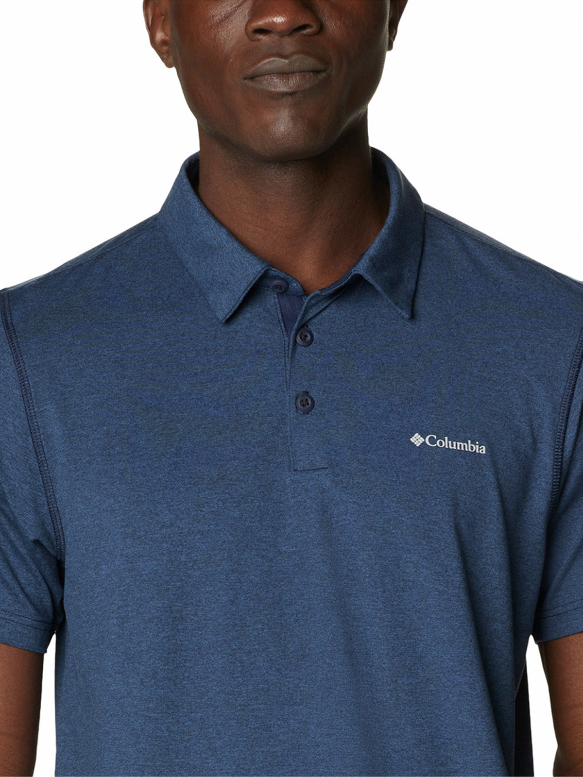 Polera Manga Corta Hombre Tech Trail Azul Columbia