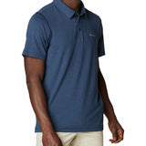 Polera Manga Corta Hombre Tech Trail Azul Columbia