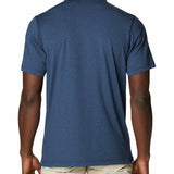 Polera Manga Corta Hombre Tech Trail Azul Columbia
