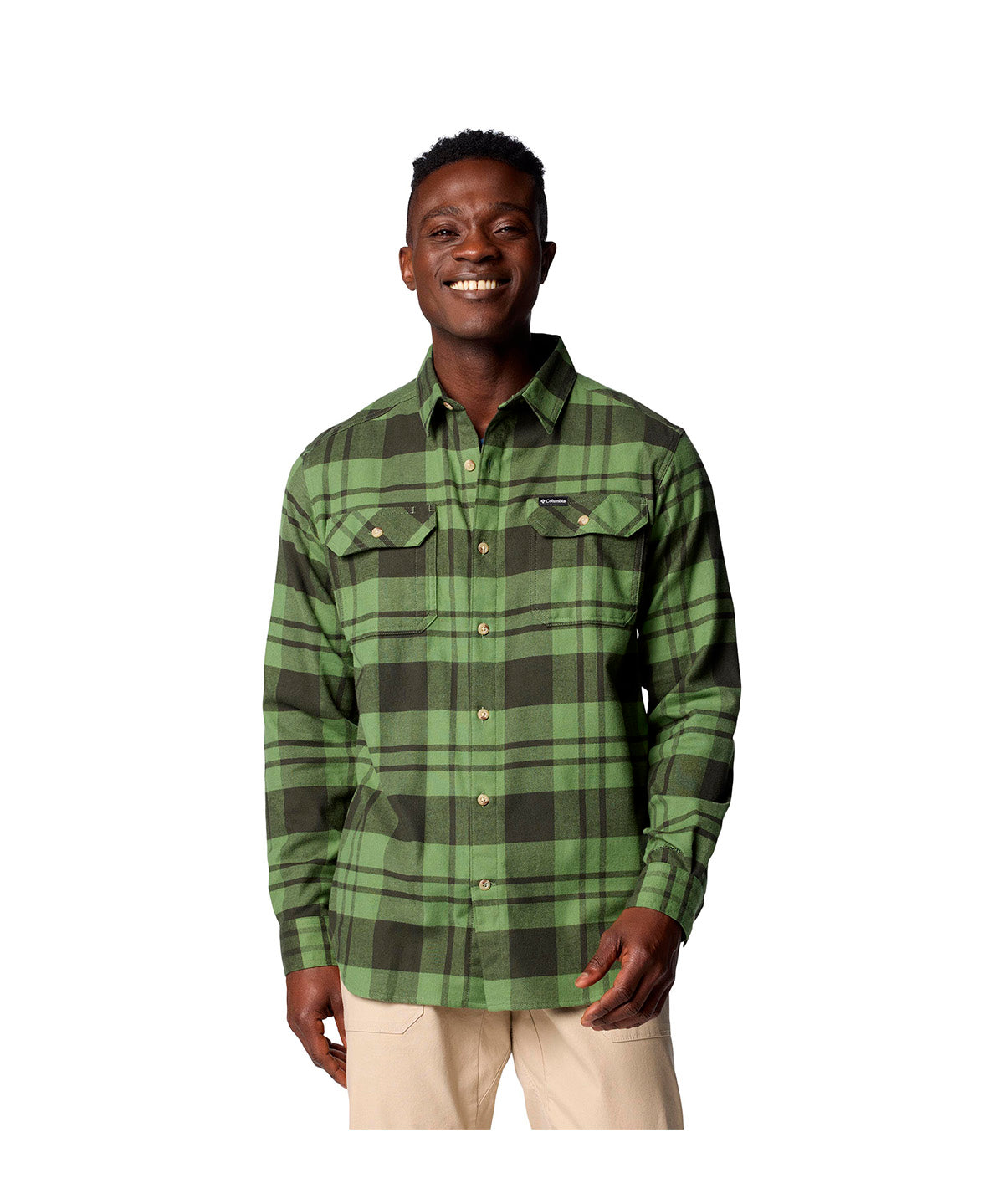 Camisa Manga Larga Hombre Flare Gun Stretch Verde Columbia
