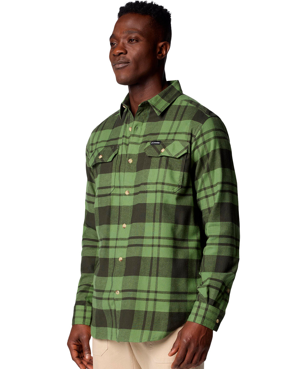 Camisa Manga Larga Hombre Flare Gun Stretch Verde Columbia