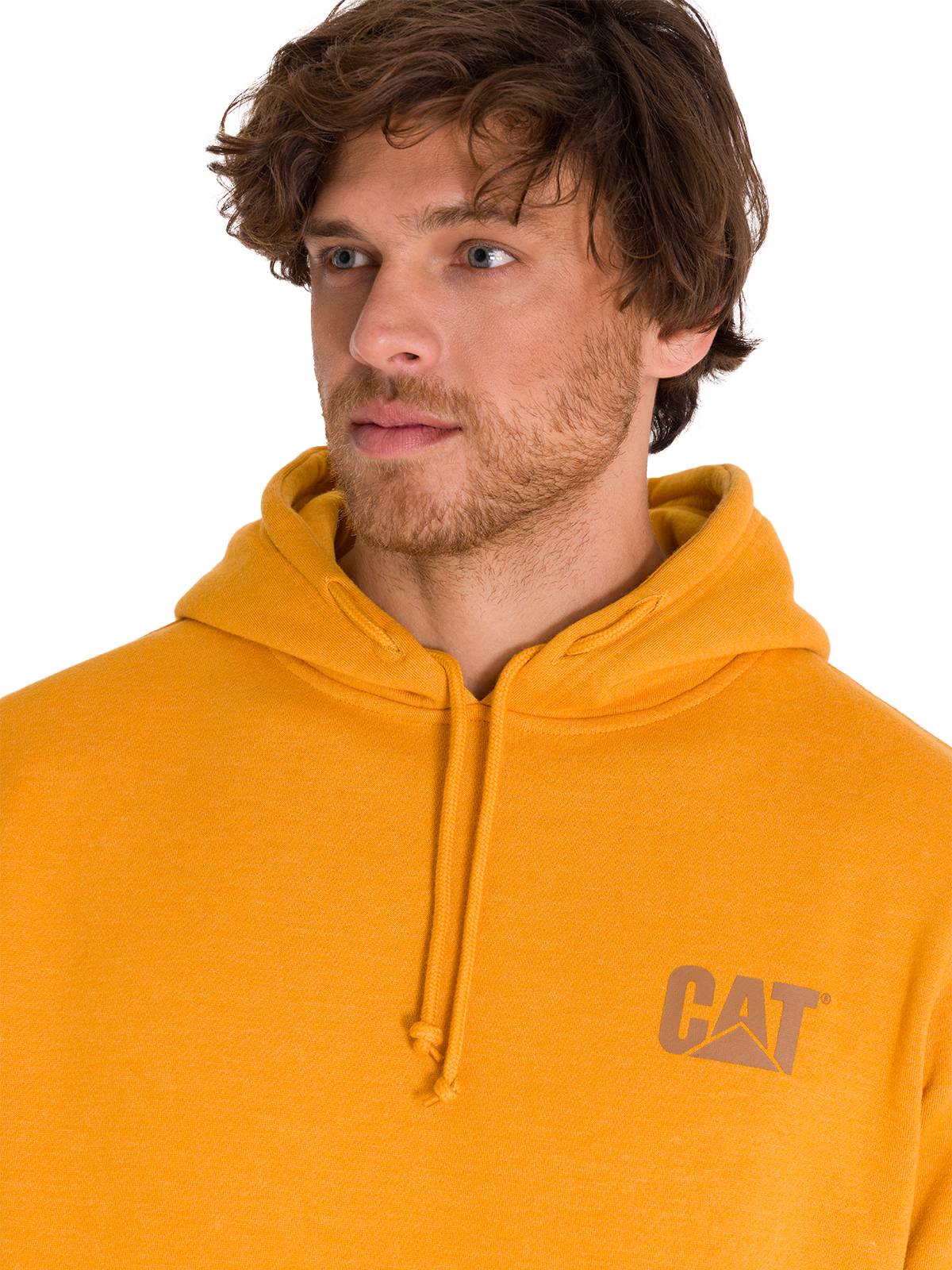 Polerón Manga Larga Hombre Trademark Banner Hooded Mostaza Cat