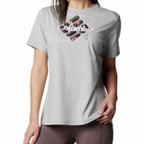 Polera Manga Corta Mujer Sun Trek Graphic Gris Columbia