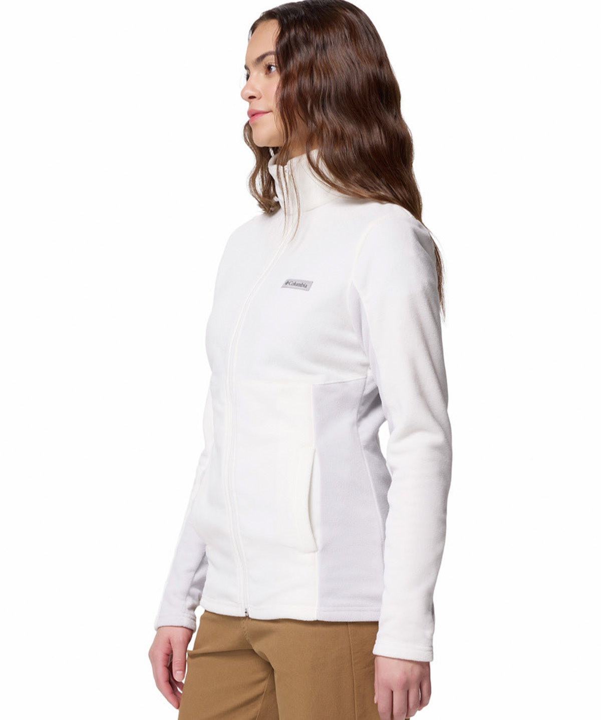 Polerón Mujer Basin Trail III Full Zip Blanco Columbia