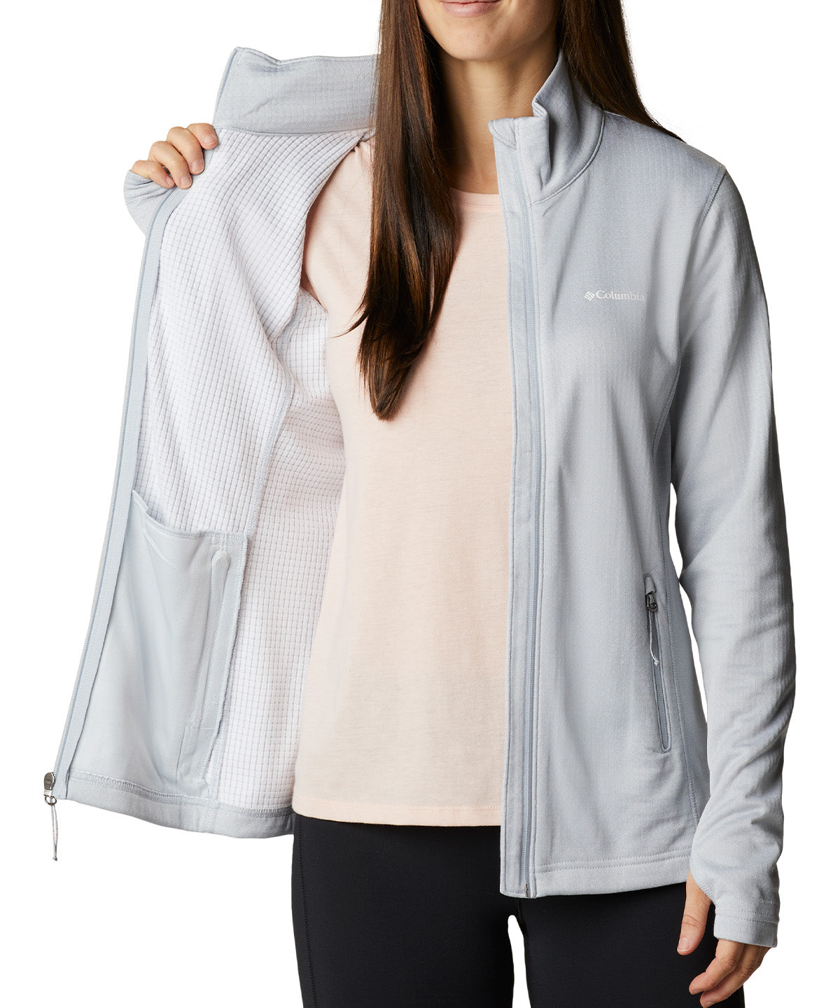 Polar Mujer Park View Grid Gris Columbia