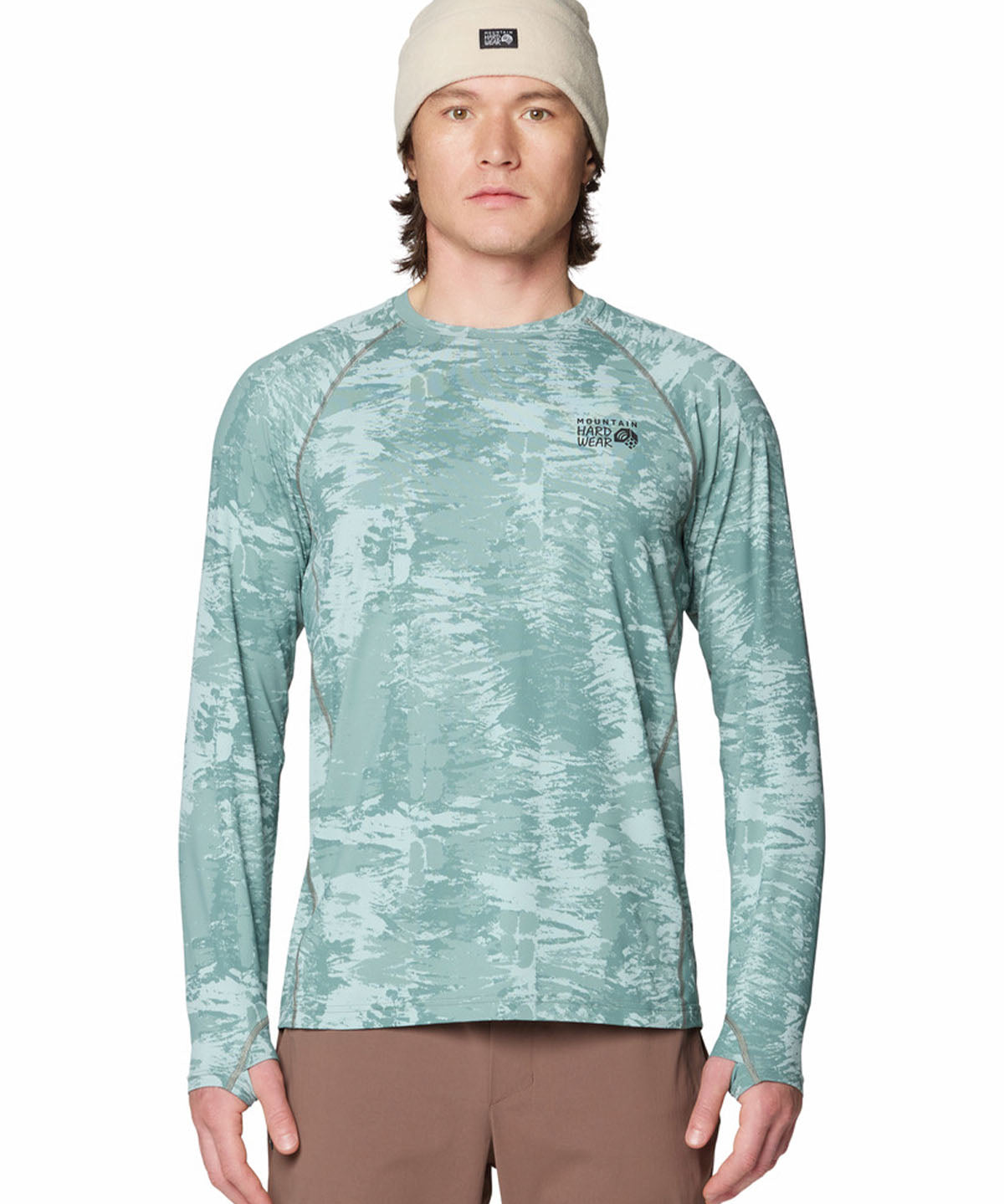 Polera Manga Larga Hombre Crater Lake  Azul Mountain Hardwear
