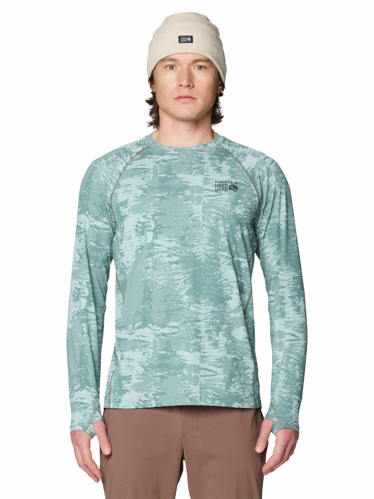 Polera Manga Larga Hombre Crater Lake  Azul Mountain Hardwear