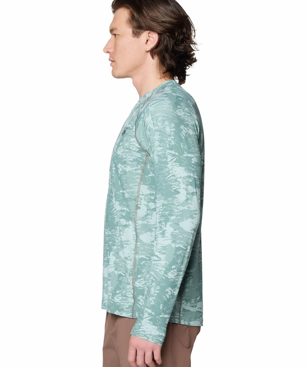 Polera Manga Larga Hombre Crater Lake  Azul Mountain Hardwear