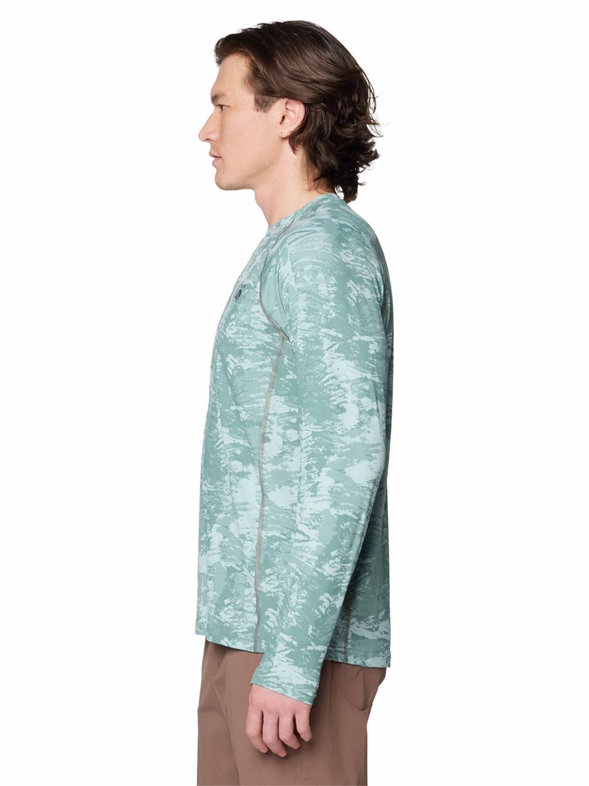 Polera Manga Larga Hombre Crater Lake  Azul Mountain Hardwear