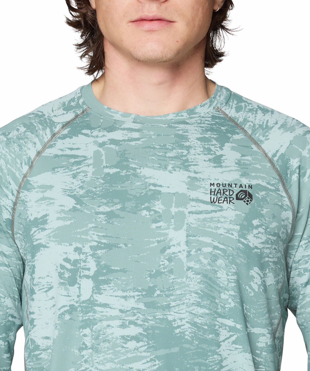 Polera Manga Larga Hombre Crater Lake  Azul Mountain Hardwear