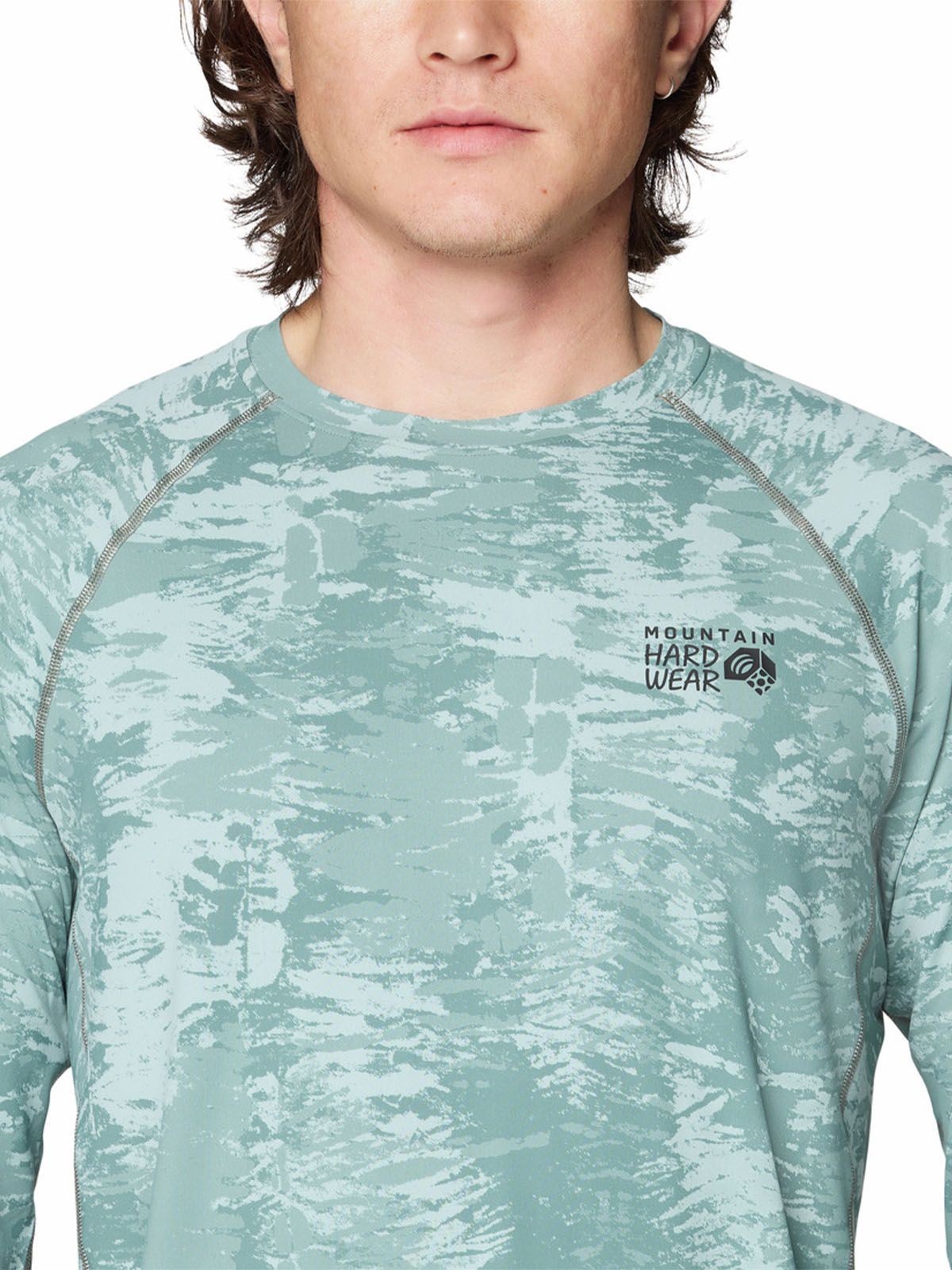 Polera Manga Larga Hombre Crater Lake  Azul Mountain Hardwear