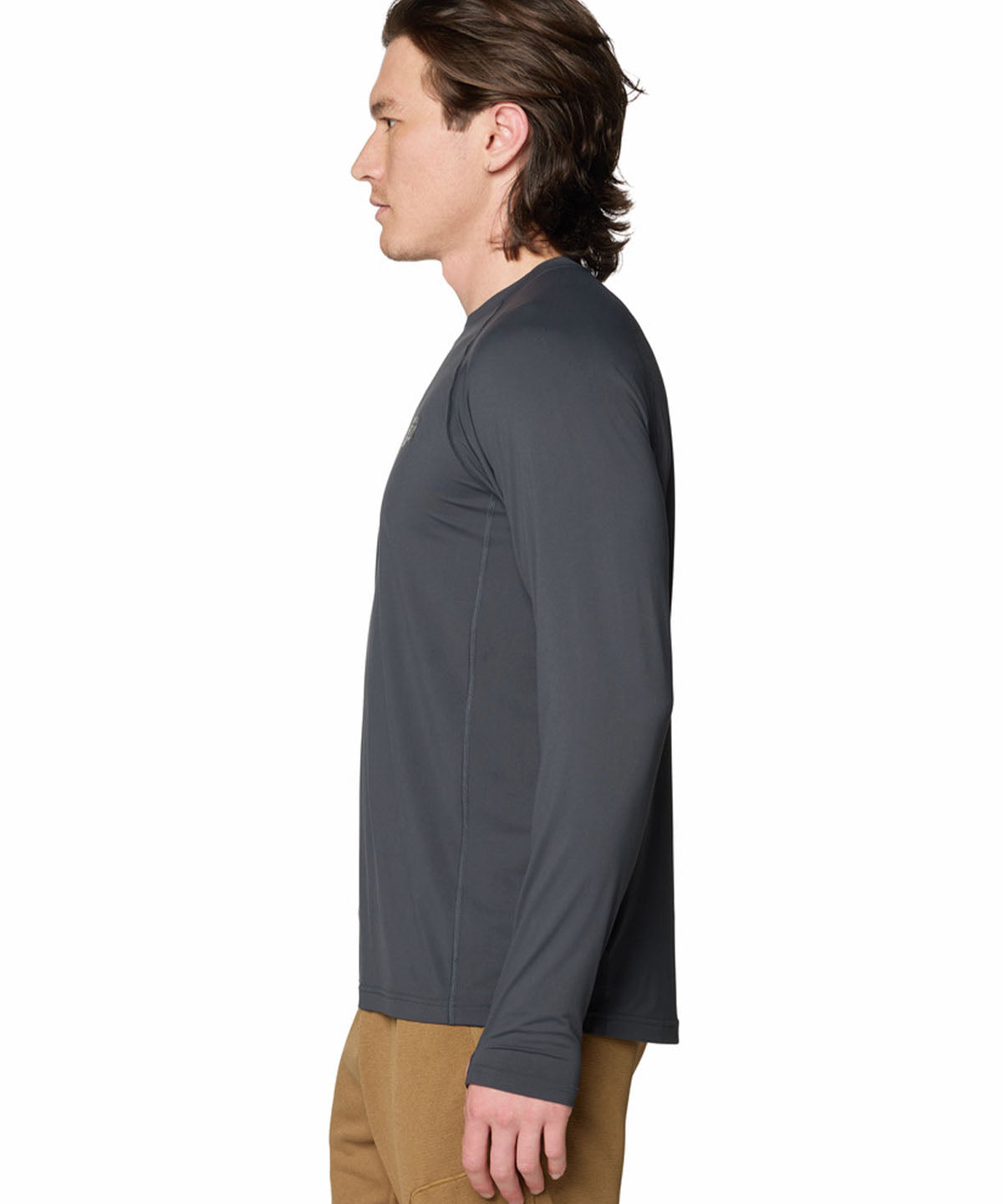 Polera Manga Larga Hombre Crater Lake Gris Mountain Hardwear