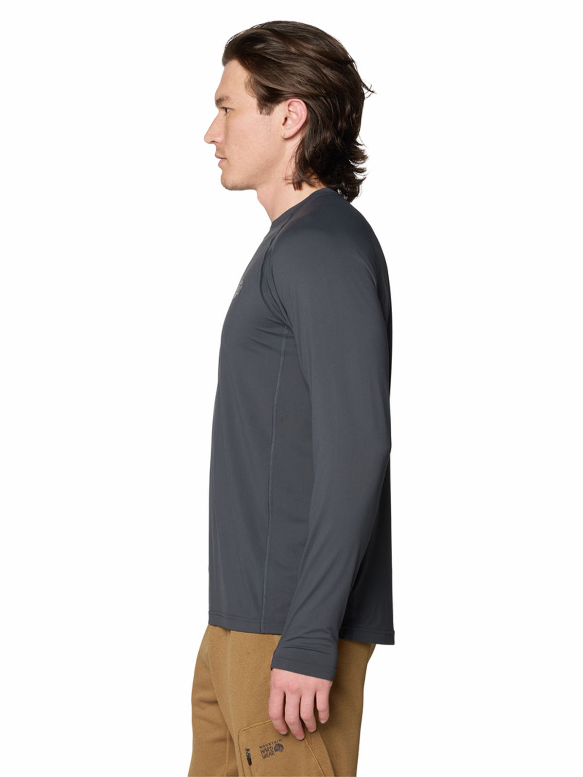 Polera Manga Larga Hombre Crater Lake Gris Mountain Hardwear
