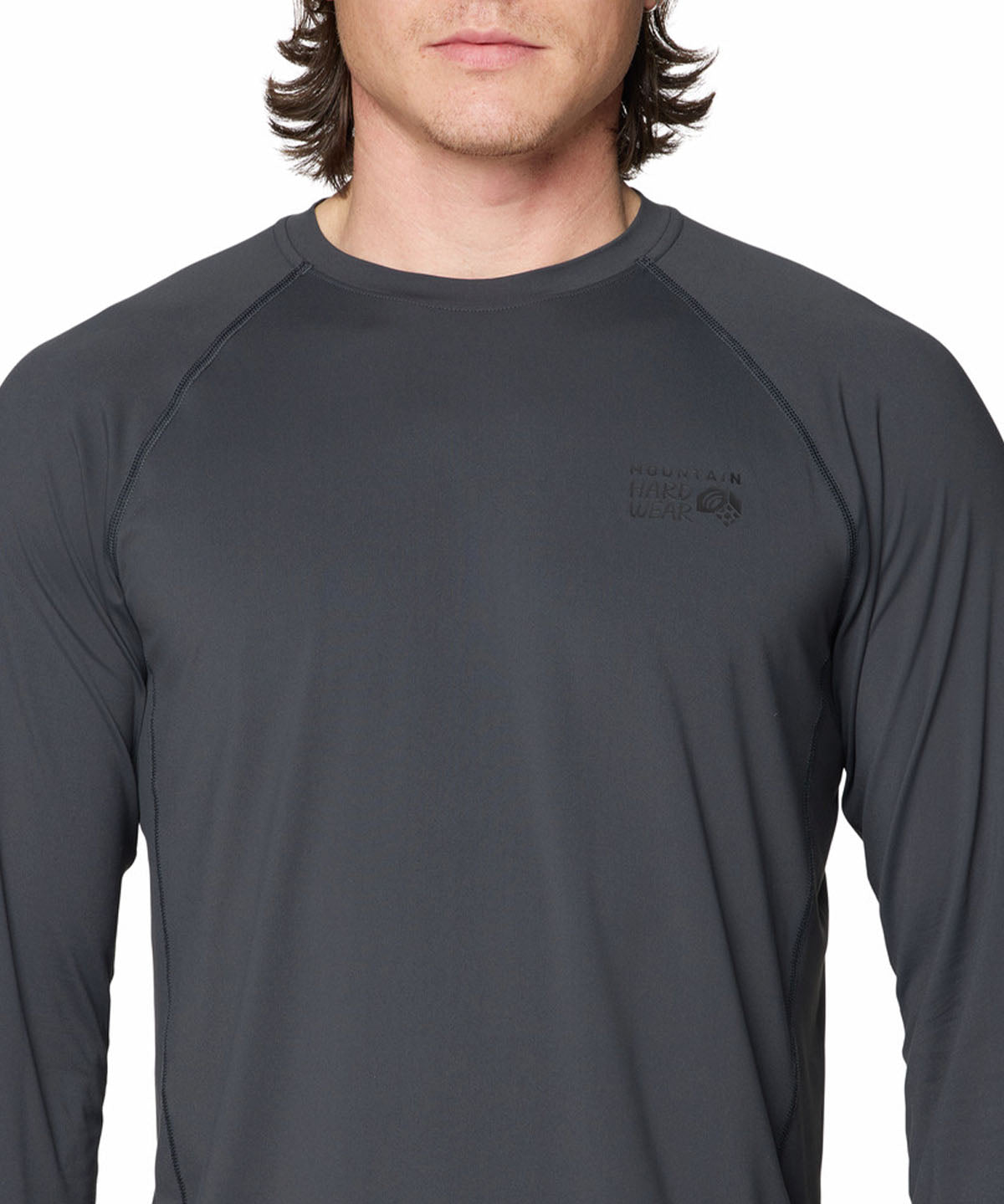 Polera Manga Larga Hombre Crater Lake Gris Mountain Hardwear