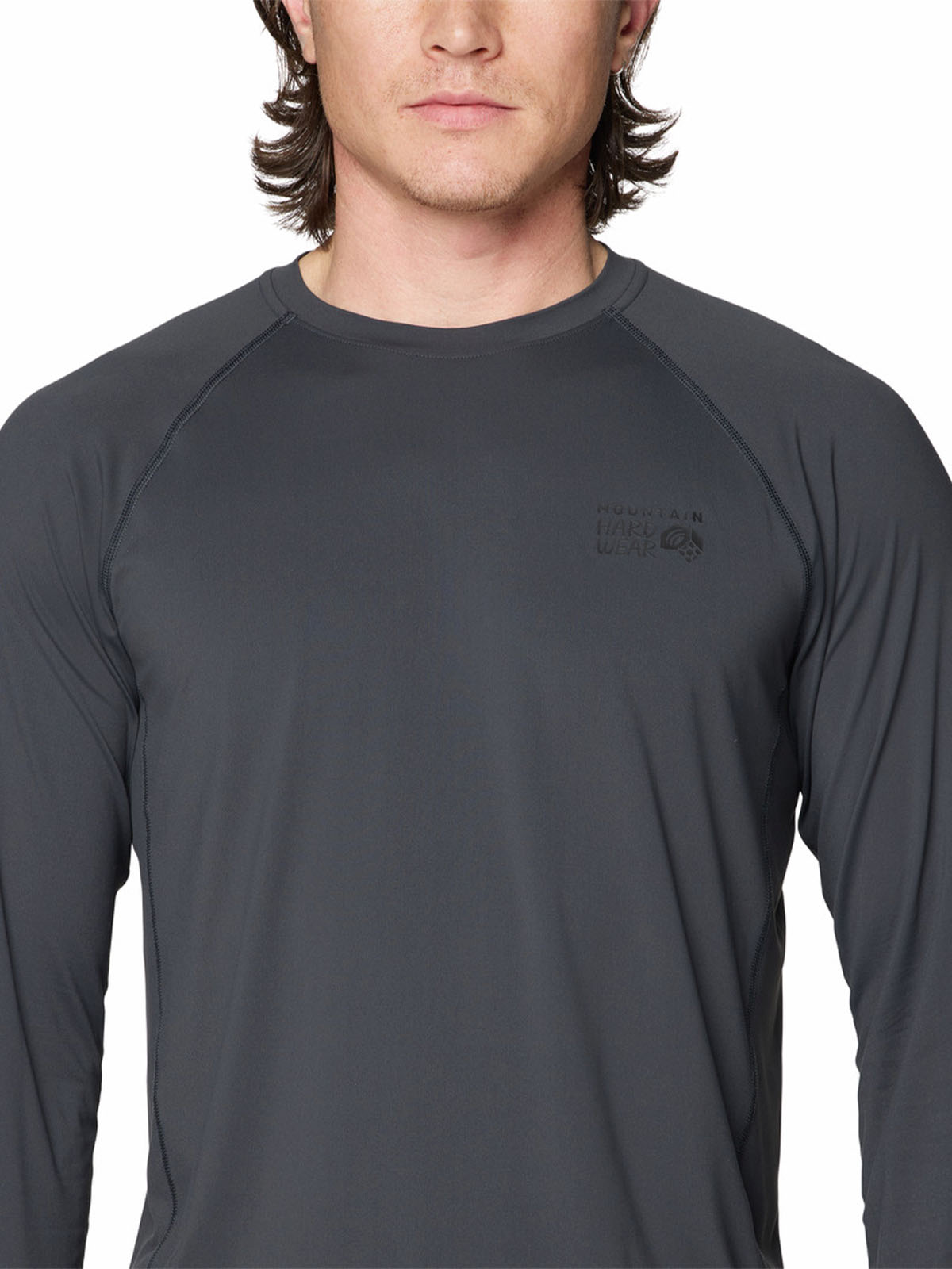 Polera Manga Larga Hombre Crater Lake Gris Mountain Hardwear