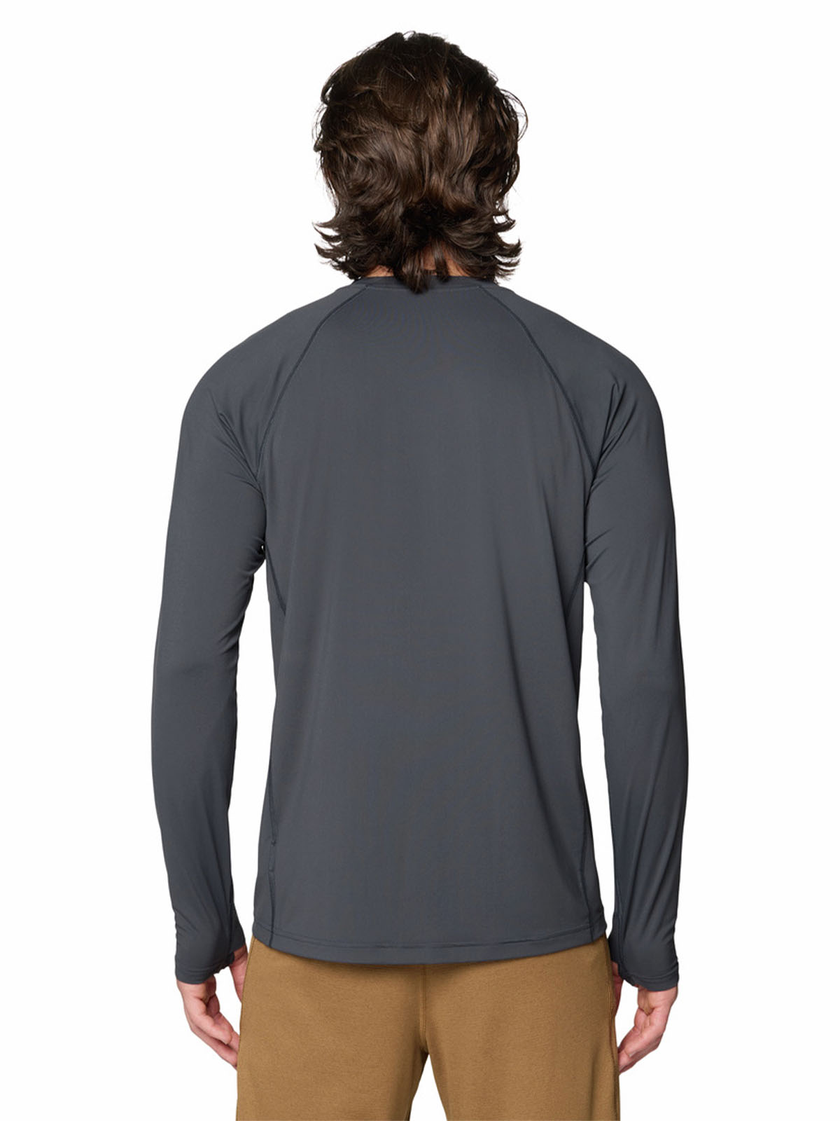 Polera Manga Larga Hombre Crater Lake Gris Mountain Hardwear