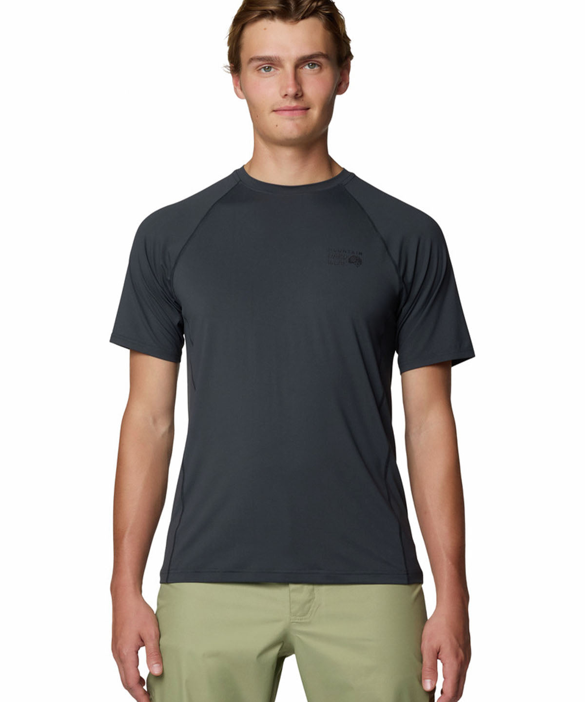 Polera Manga Corta Hombre Crater Lake Gris Mountain Hardwear